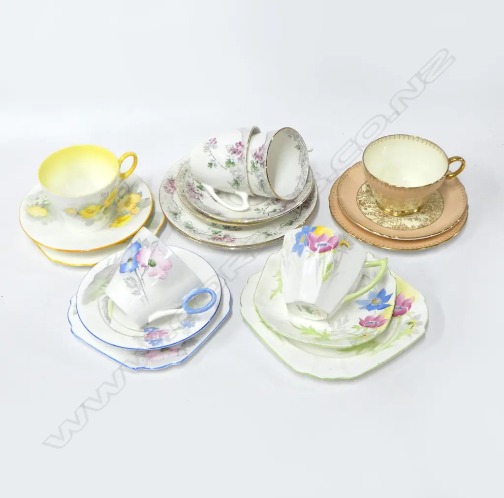6 SHELLEY CHINA CSP SETS MIXED PATS  Image 1++