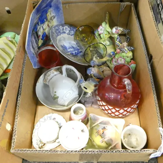 BOX LOT MISC CHINA & GLASS AF (From the Estate of Tommy Doyle)
