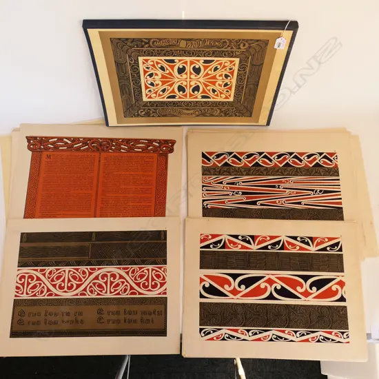 MAORI PATTERNS PAINTED & CARVED BY J. H. MENZIES FACSIMILE ED. 1975 380x510mm