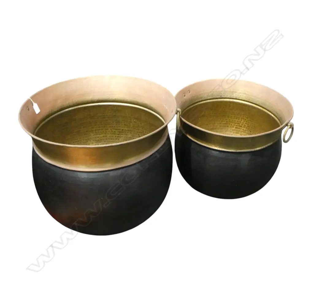 LARGE PR GRADUATED COPPER PLANTERS H.440 & 360mm Image 1++