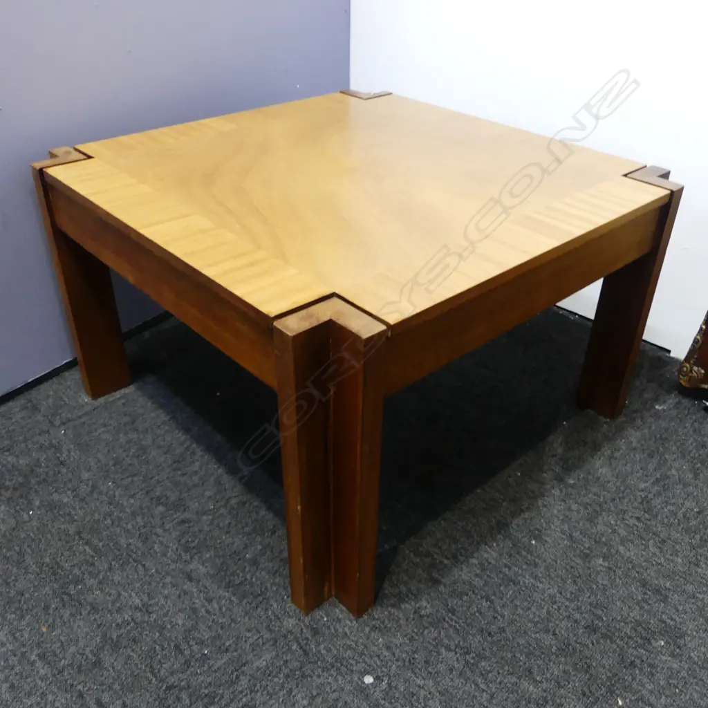 RETRO MAHOGANY COFFEE TABLE 700x700x405mm Image 1++