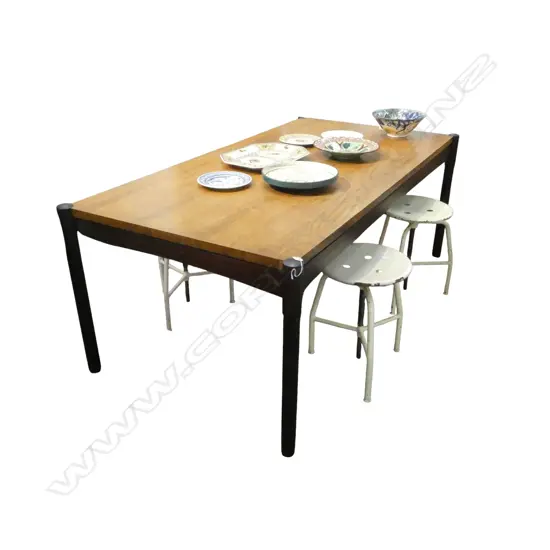 RUDI SCHWARZ FOR ARTI DOMO RETRO / MID CENTURY DINING TABLE 1850x965x720mm