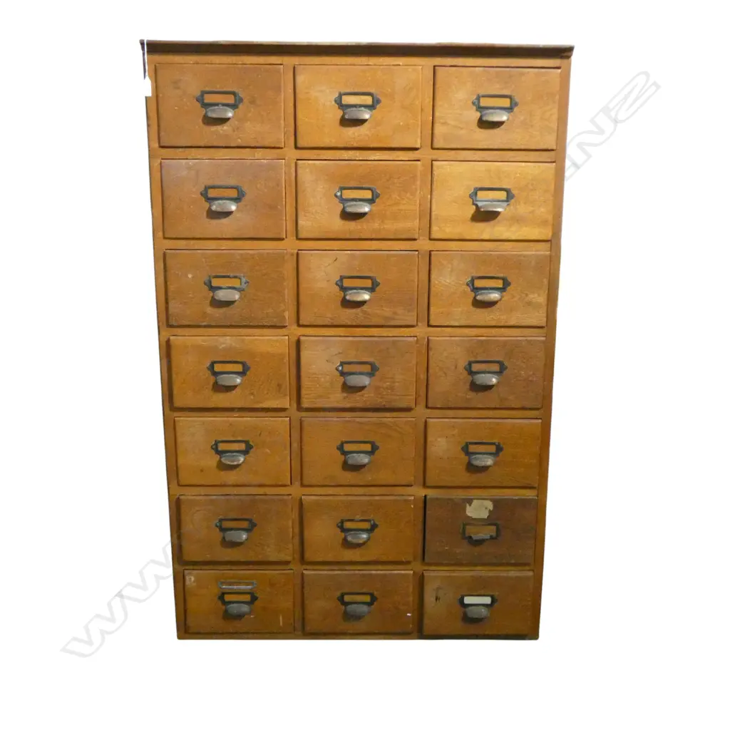 21 DRAW OAK FILING CABINET 855x630x1350mm Image 1++