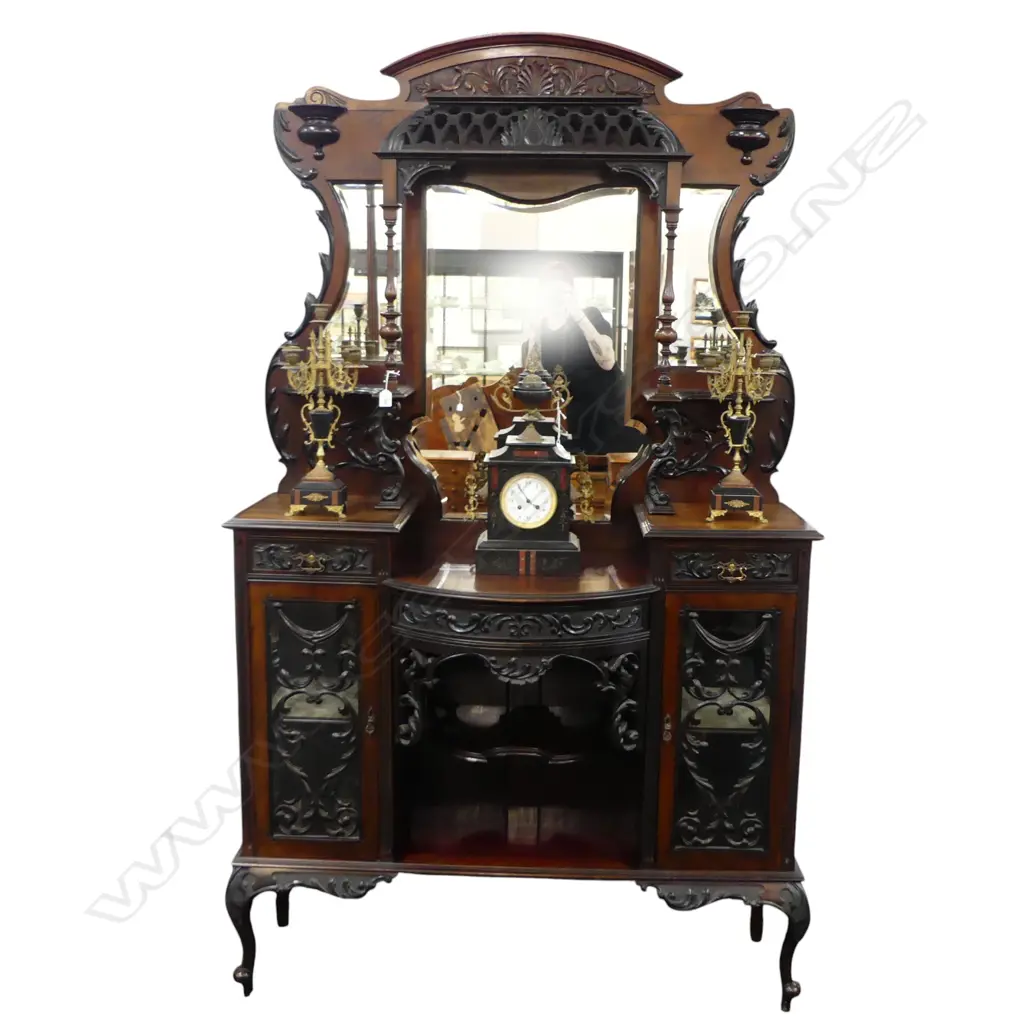 ORNATE EARLY 20thC CABINET 1220x380x2080mm Image 1++