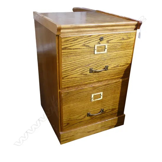 OAK 2 DRAW FILING CABINET 480x480x720mm
