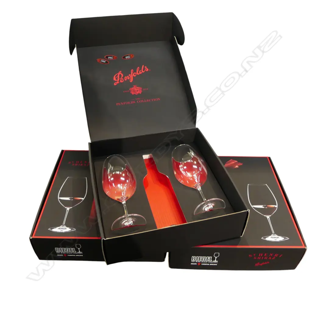 5 RIEDEL WINE GLASSES H.240mm IN 3 PENFOLDS BOXES Image 1++