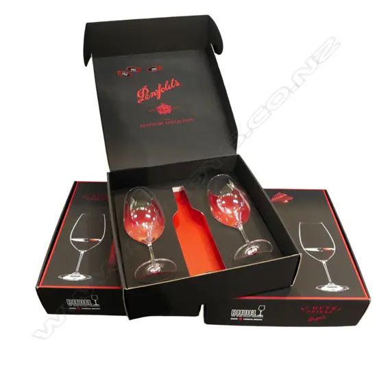 5 RIEDEL WINE GLASSES H.240mm IN 3 PENFOLDS BOXES