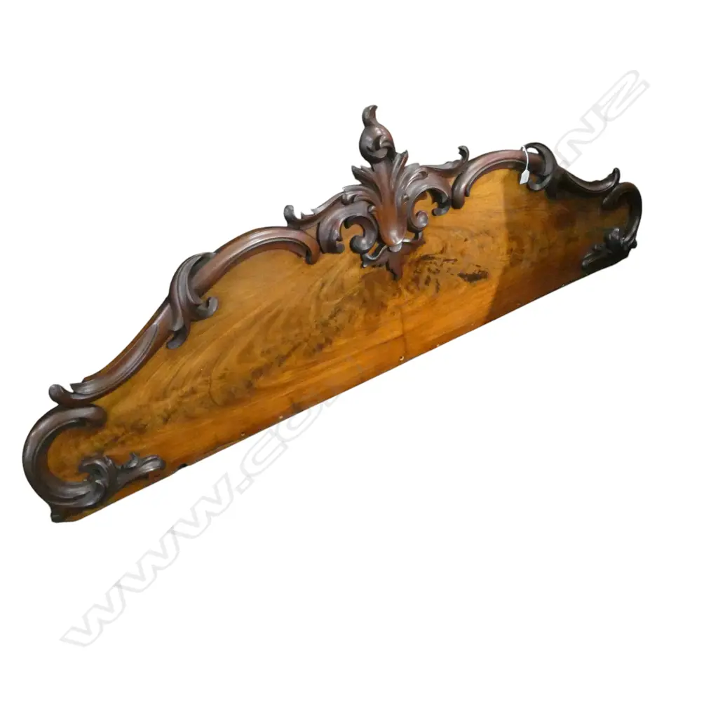 VICTORIAN MAHOGANY SIDEBOARD BACK PIECE W.1850mm top carving loose Image 1++