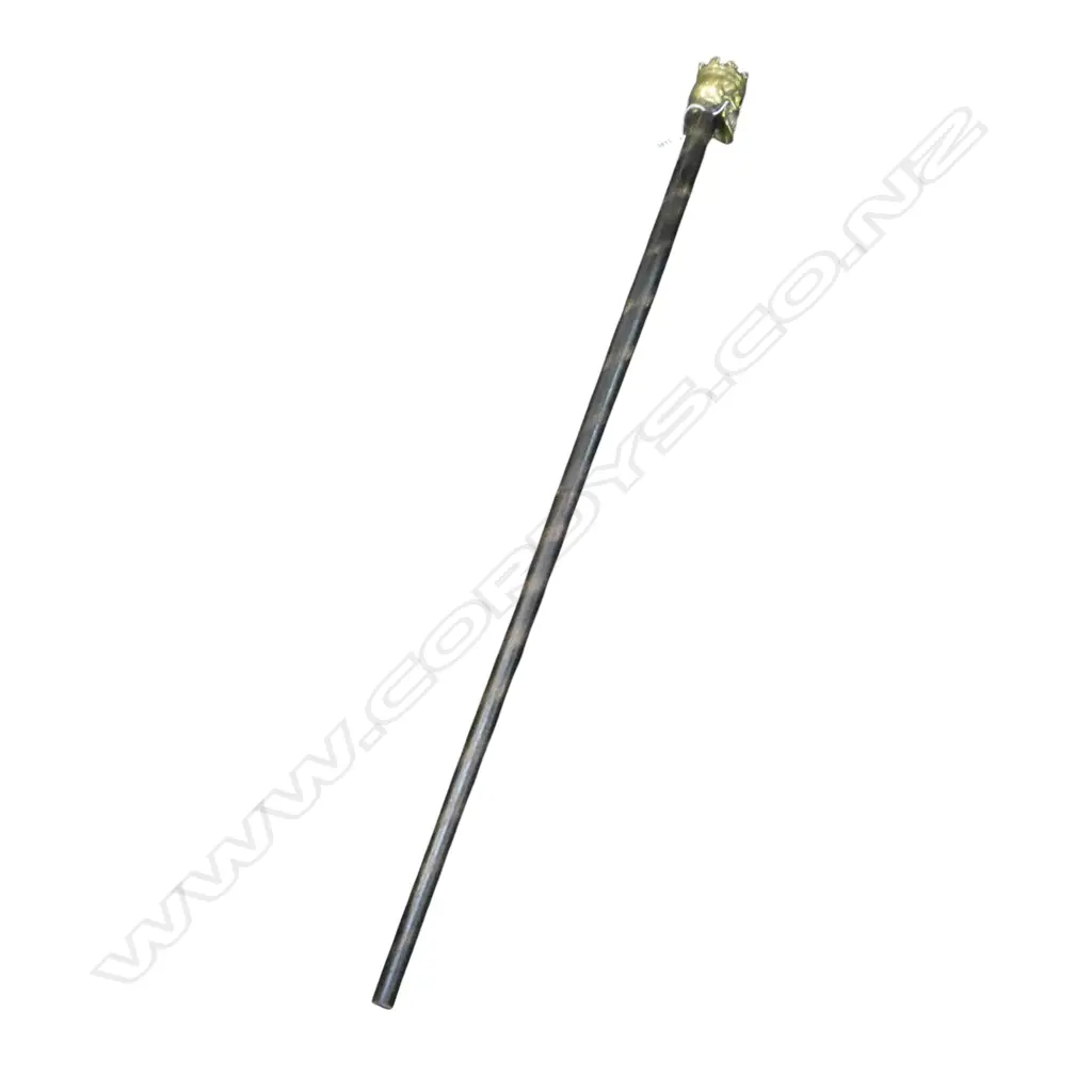 WALKING STICK w. BRASS SKULL L.980mm Image 1++