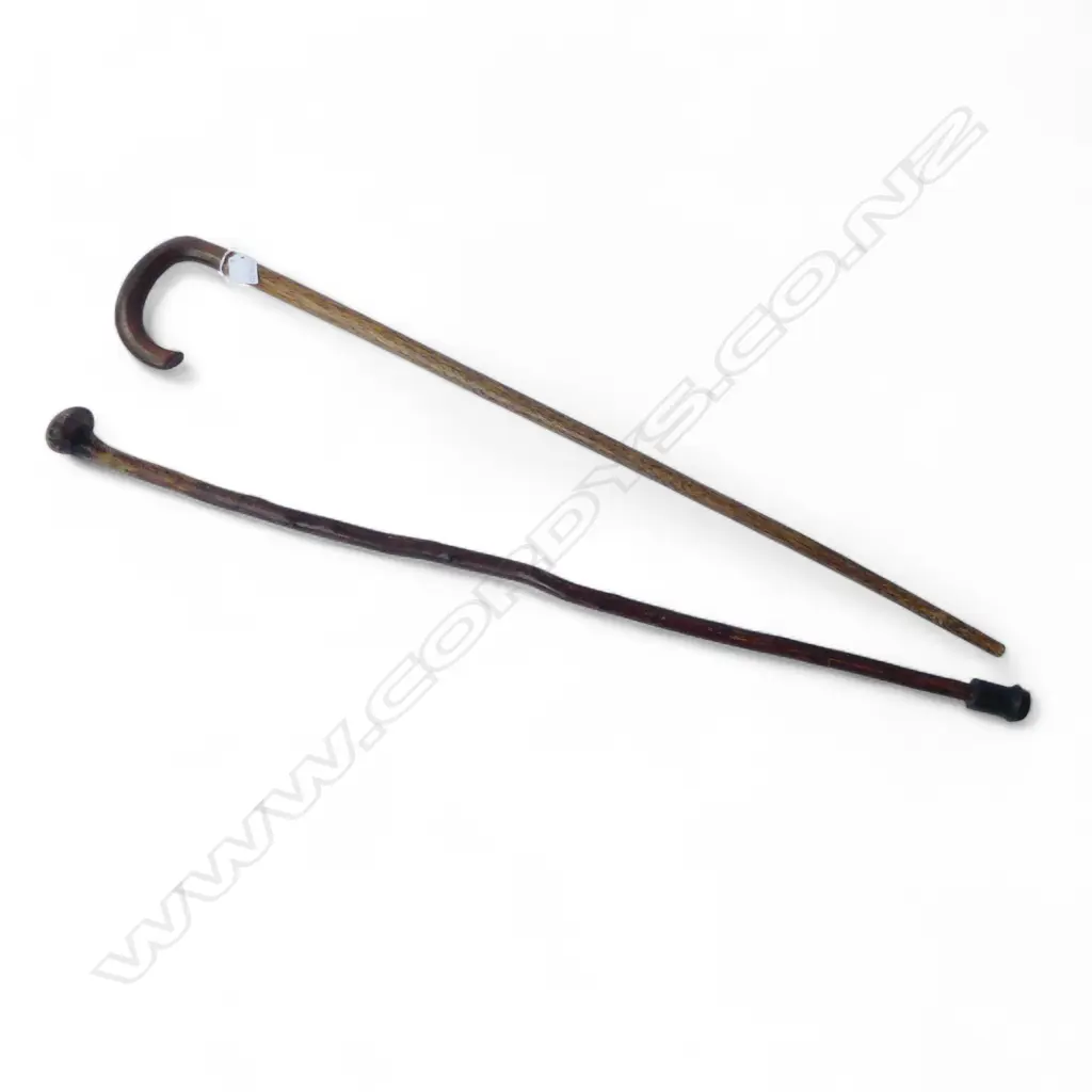 PITCAIRN ISLAND WALKING STICK & SHILLELAGH IRISH WALKING STICK, L.845MM L.875MM Image 1++