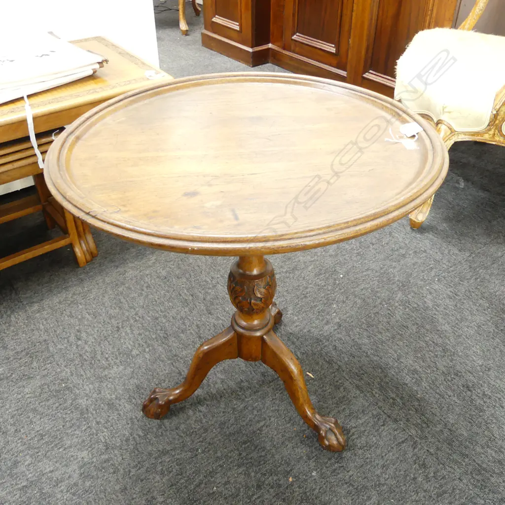 GEORGIAN STYLE MAHOGANY WINE TABLE H.600mm, 590mm dia Image 1++