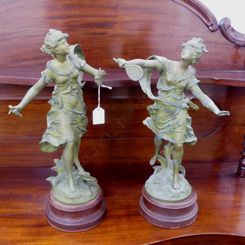 PR SPELTER TENNIS PLAYERS (1 RACKET AF) H.415mm Image 1++
