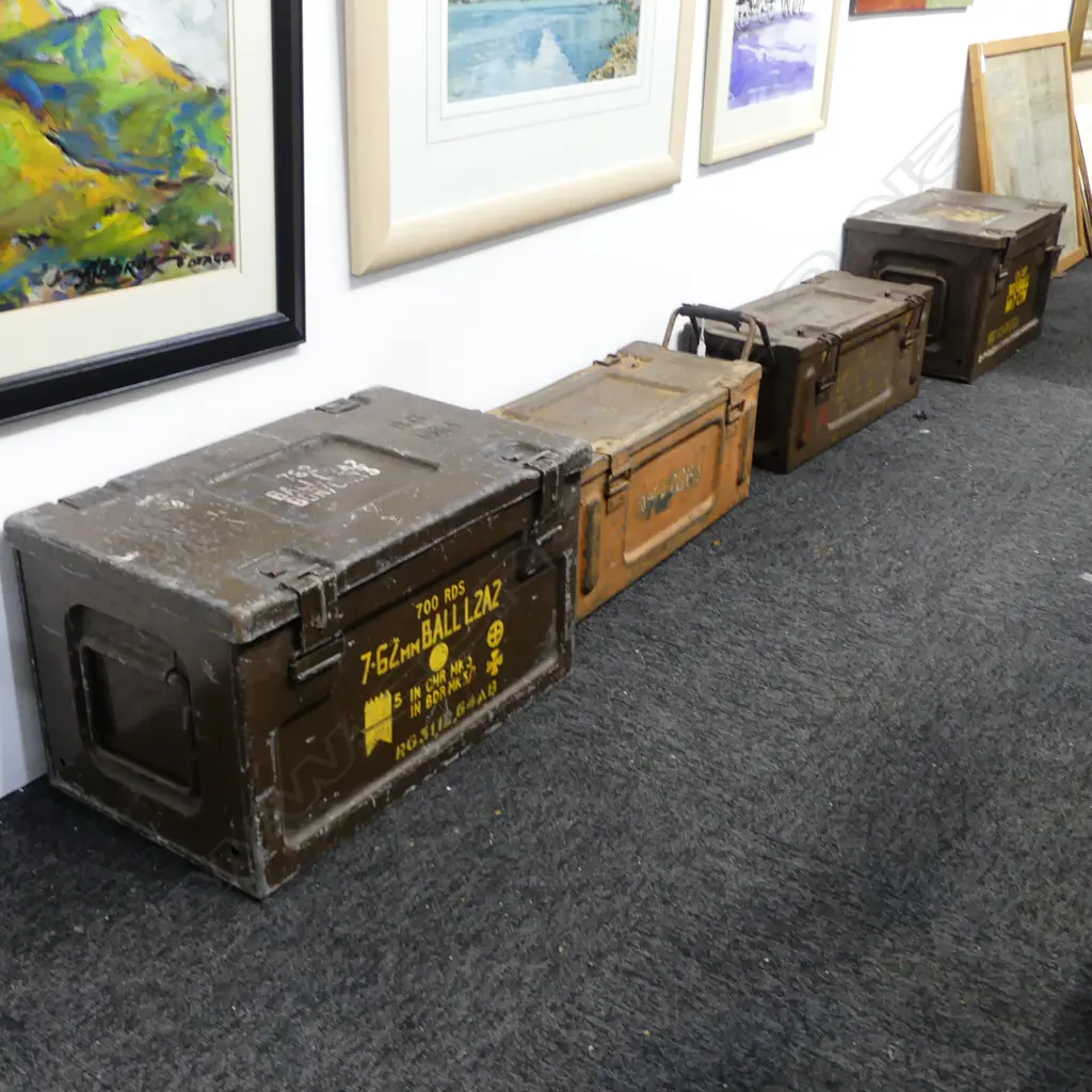 4 METAL AMMUNITION CONTAINERS W.455mm Image 1++