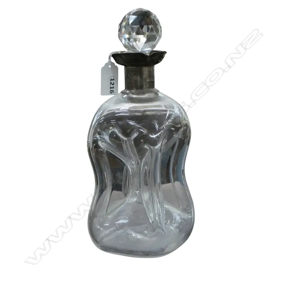 DECANTER w. STG SILVER RIM H.255mm Image 1++