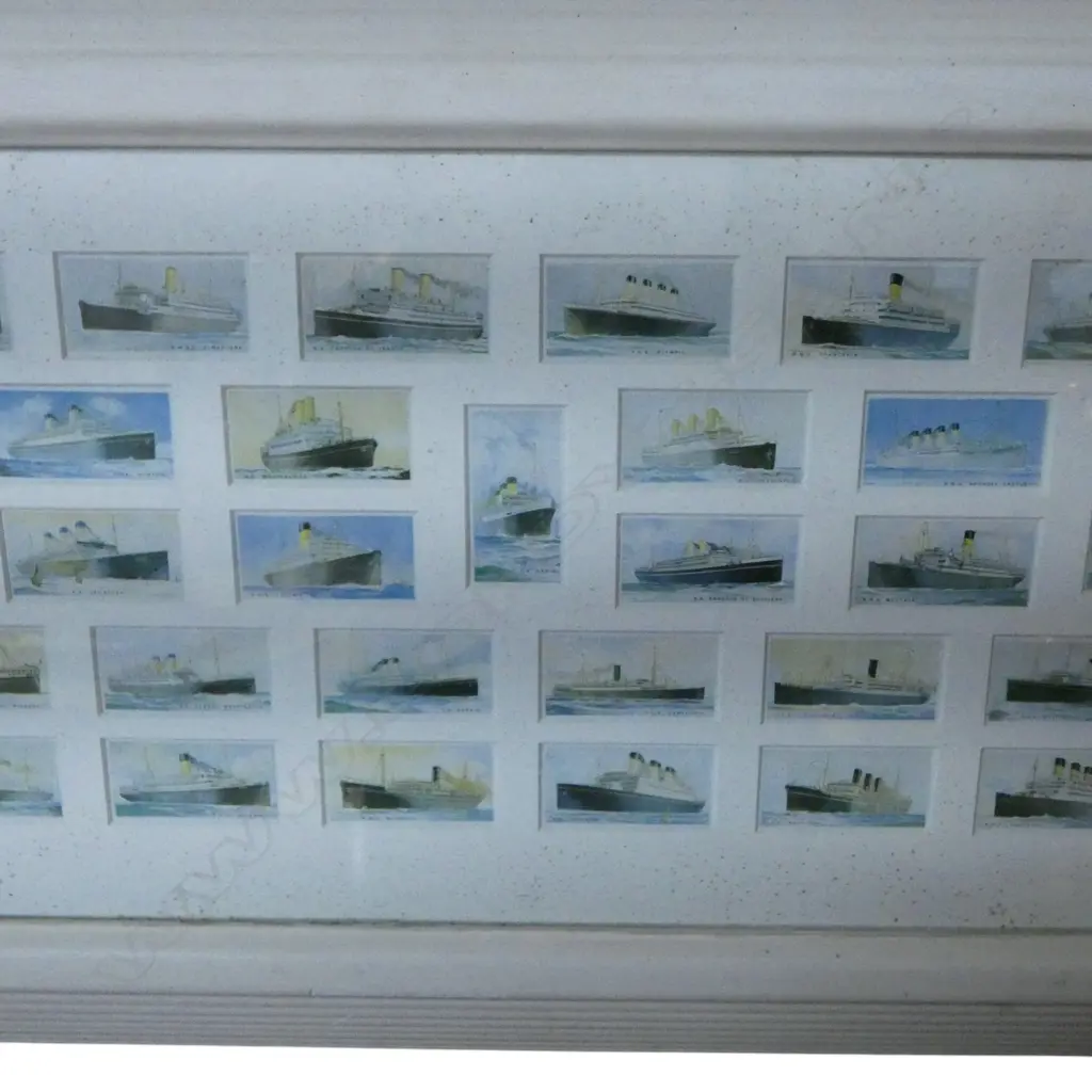 FRAMED STEAMSHIP CIGARETTE CARDS 290x880mm Image 1++