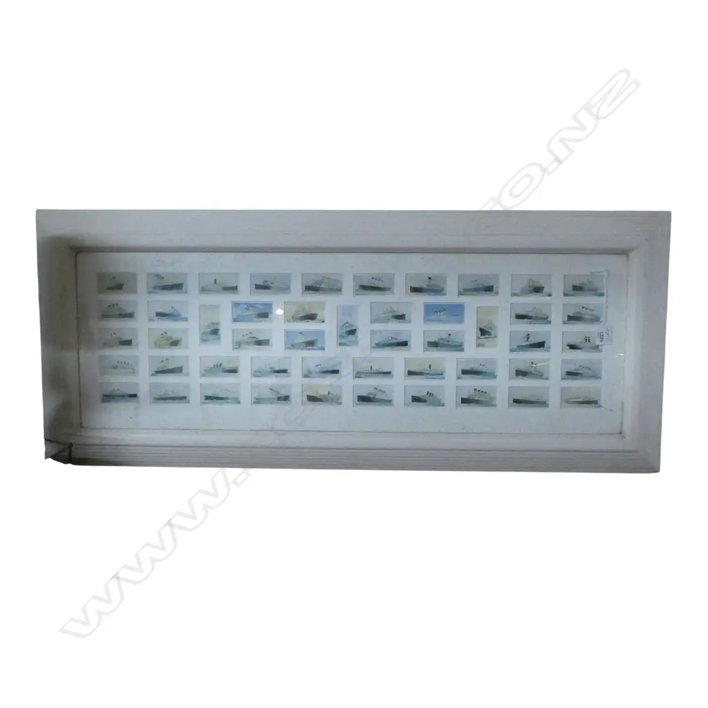 FRAMED STEAMSHIP CIGARETTE CARDS 290x880mm Image 1++