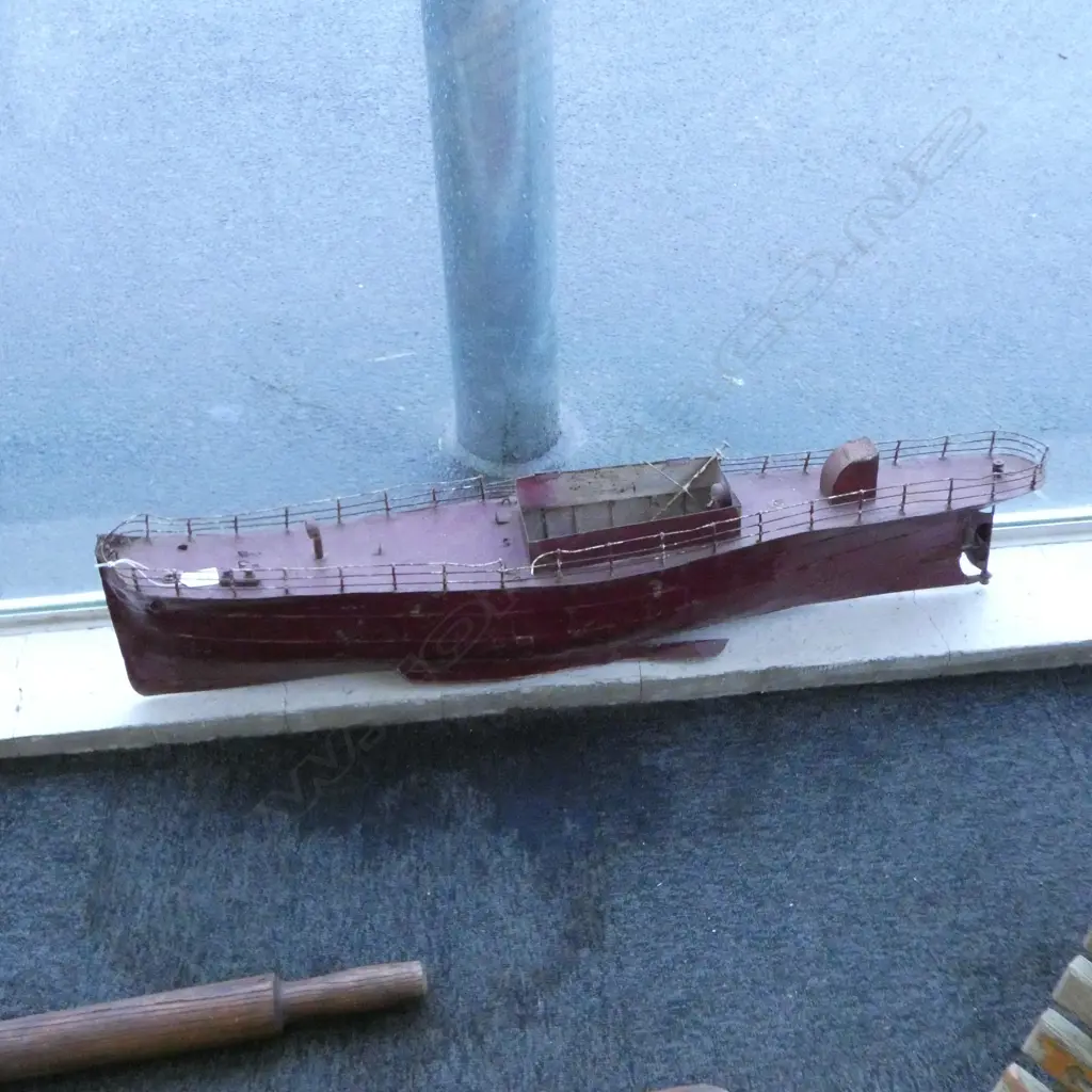 SCRATCH BUILT METAL BOAT L.1000mm Image 1++