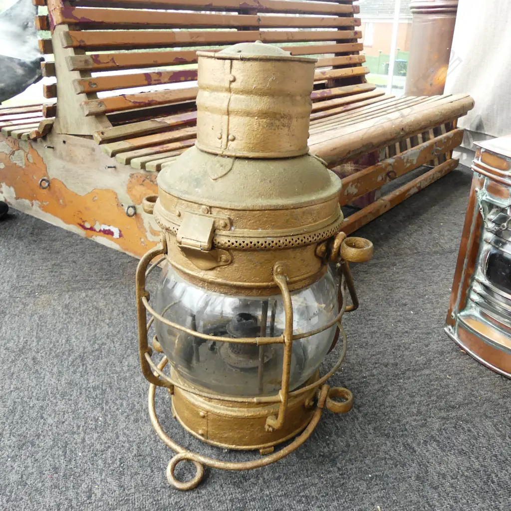 VINTAGE MARITIME MASTHEAD LANTERN H.450mm Image 1++