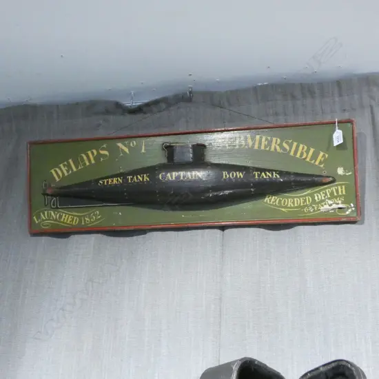 SUBMARINE SIGN 230x780mm