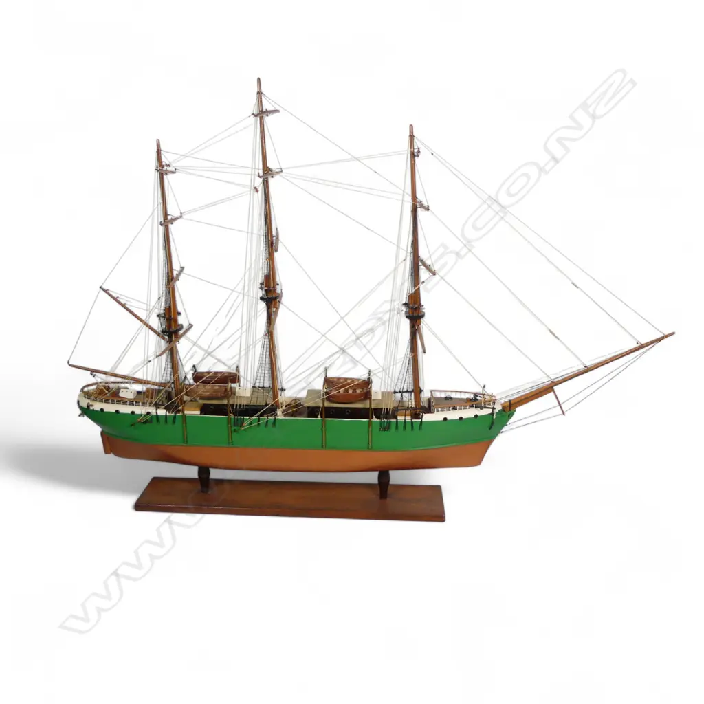 SCRATCH BUILT 3 MASTED MODEL OF A BRIG L970 H690MM Image 1++