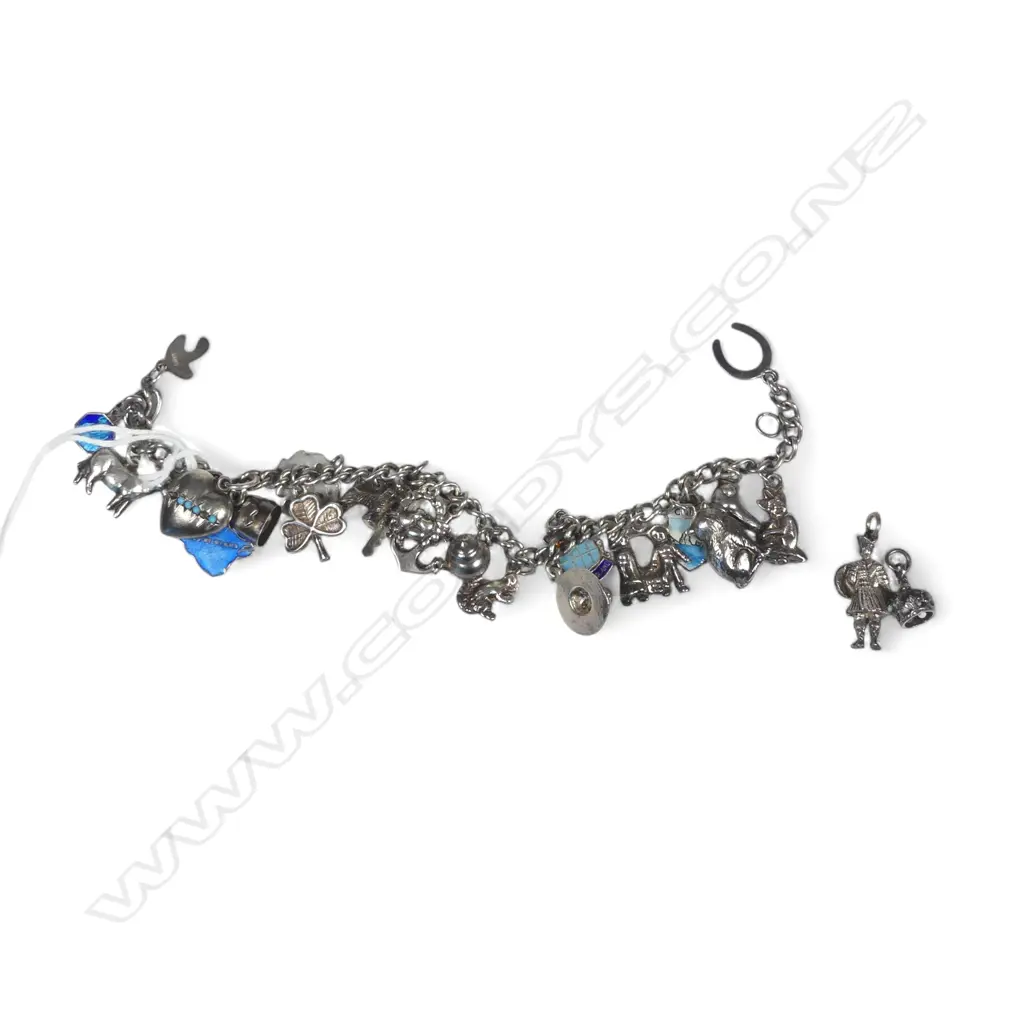 S/SILVER CHARM BRACLET 39G Image 1++