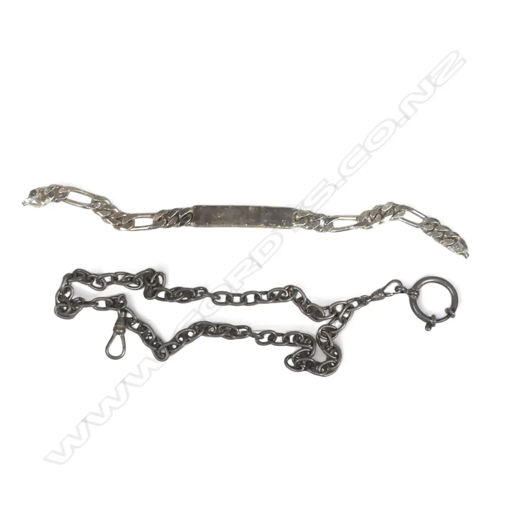S/SILVER ALBERT & BRACLET AF 54G Image 1++