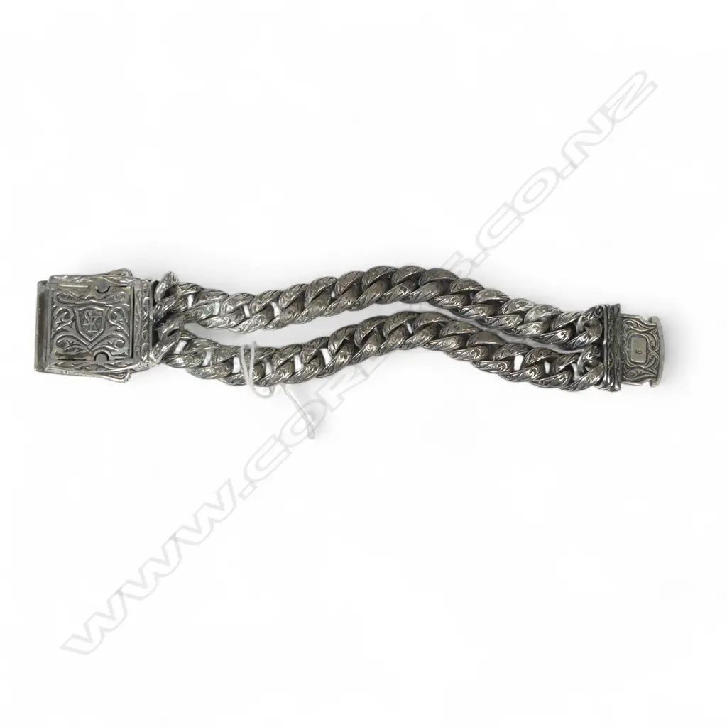 HEAVY S/SILVER SK KNIGHTS TEMPLA BRACLET 278GMS Image 1++