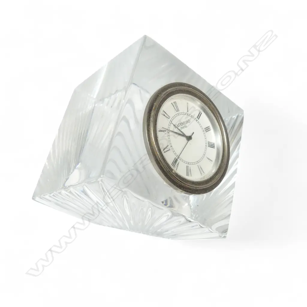 WATERFORD GLASS DESK CLOCK H60MM Image 1++