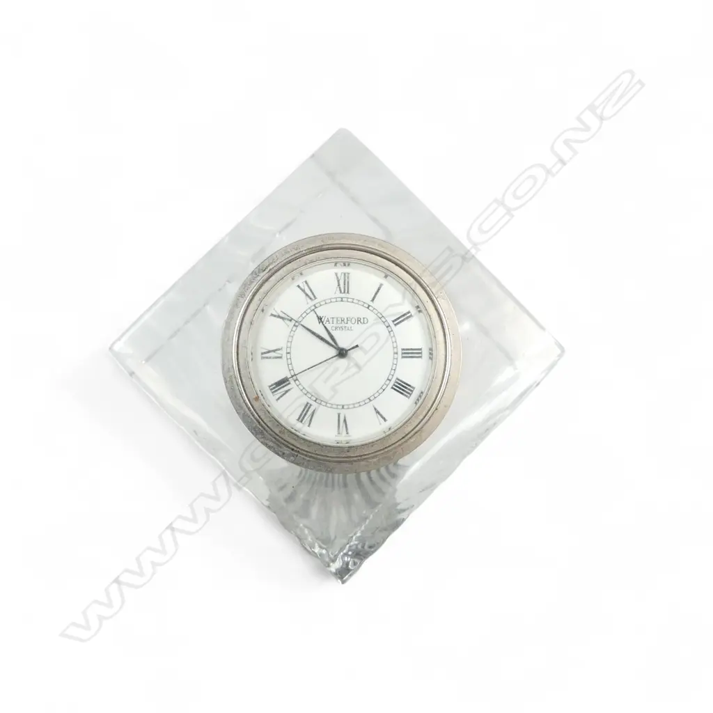 WATERFORD GLASS DESK CLOCK H60MM Image 1++