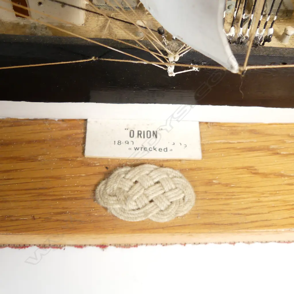 SCRATCH BUILT SAILING SHIP MODEL THE ORION L580 H380MM Image 1++