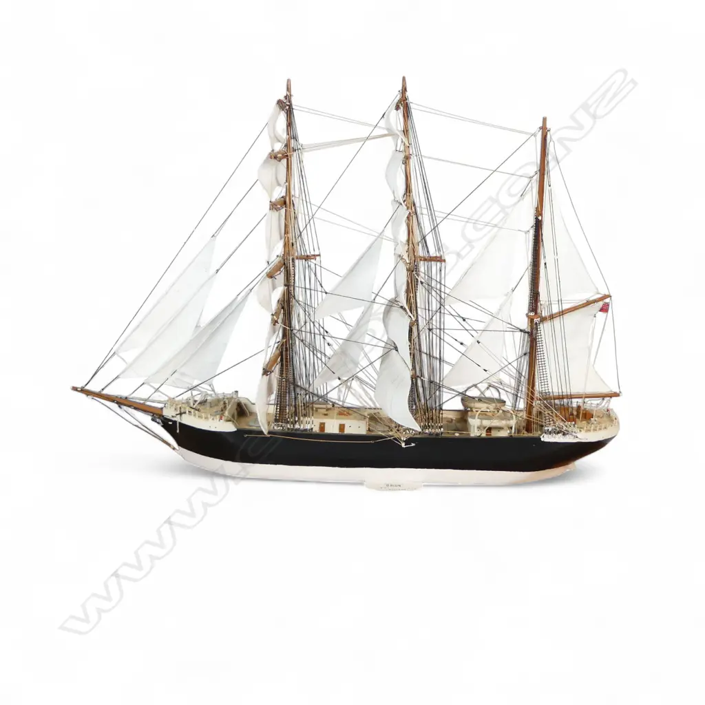 SCRATCH BUILT SAILING SHIP MODEL THE ORION L580 H380MM Image 1++