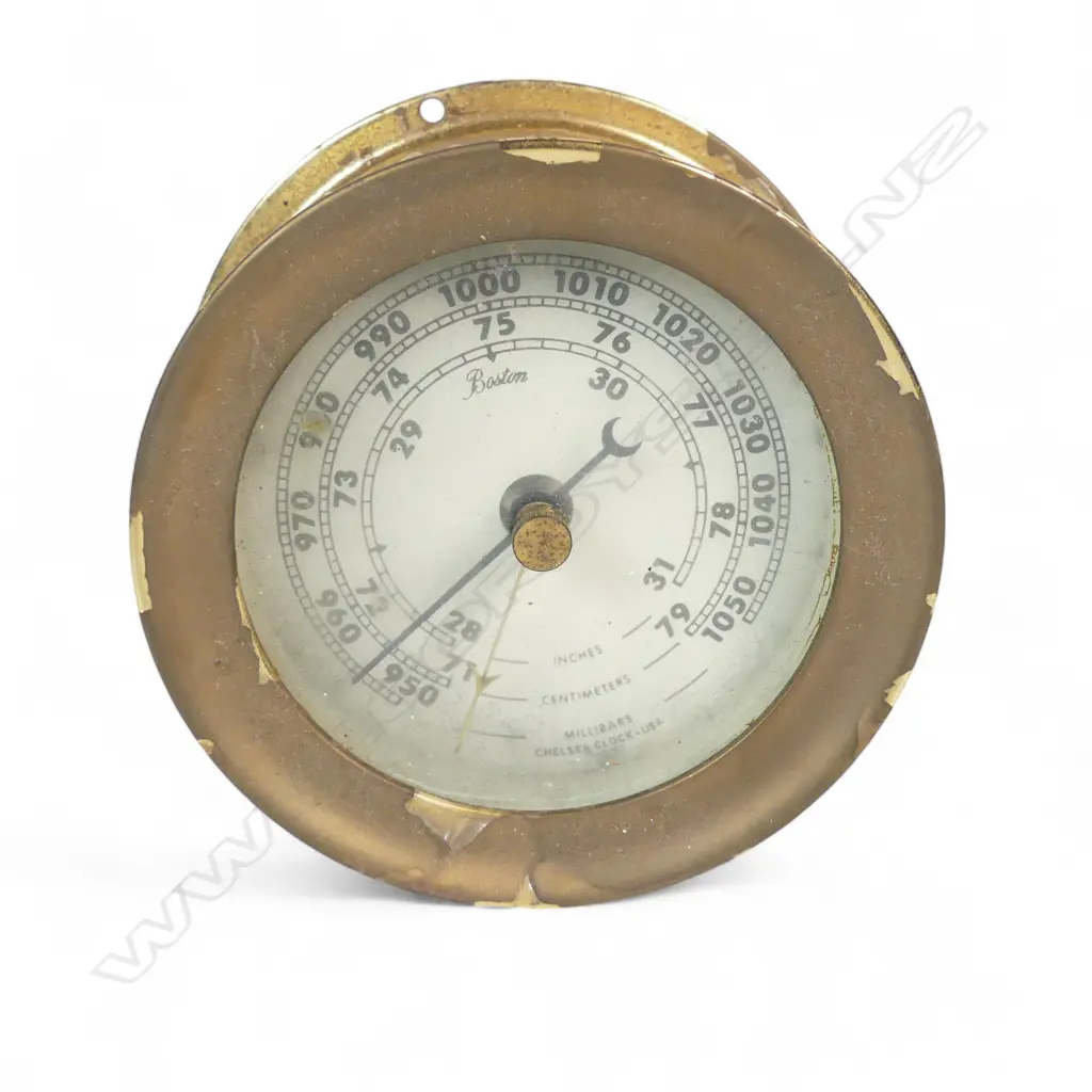 BOSTON  USA MARINE BRASS GAUGE DIA 110MM Image 1++