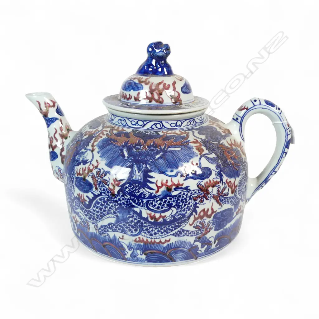 LARGE CHINESE IMARI TEAPOT DIA460MM Image 1++