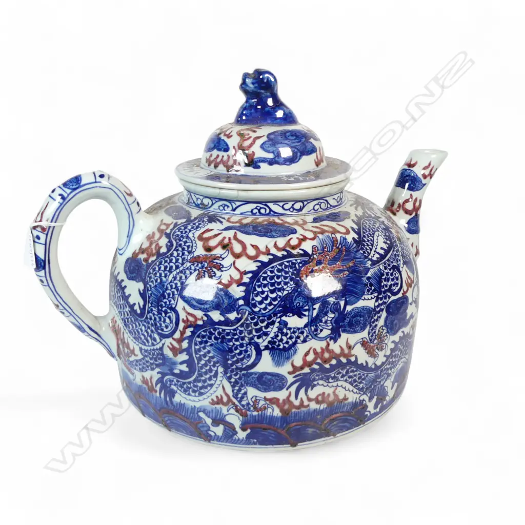 LARGE CHINESE IMARI TEAPOT DIA460MM Image 1++