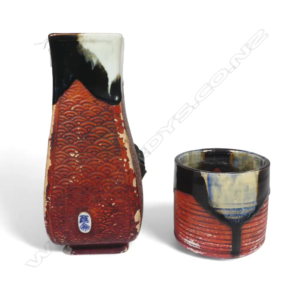 SUMIDA GAWA BRUSH POT H90MM & VASE H210MM Image 1++