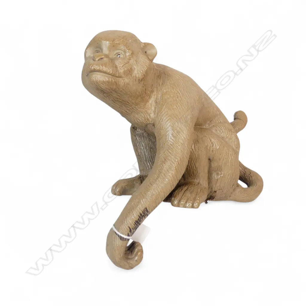 JAPANESE TERRACOTTA MONKEY H240MM Image 1++