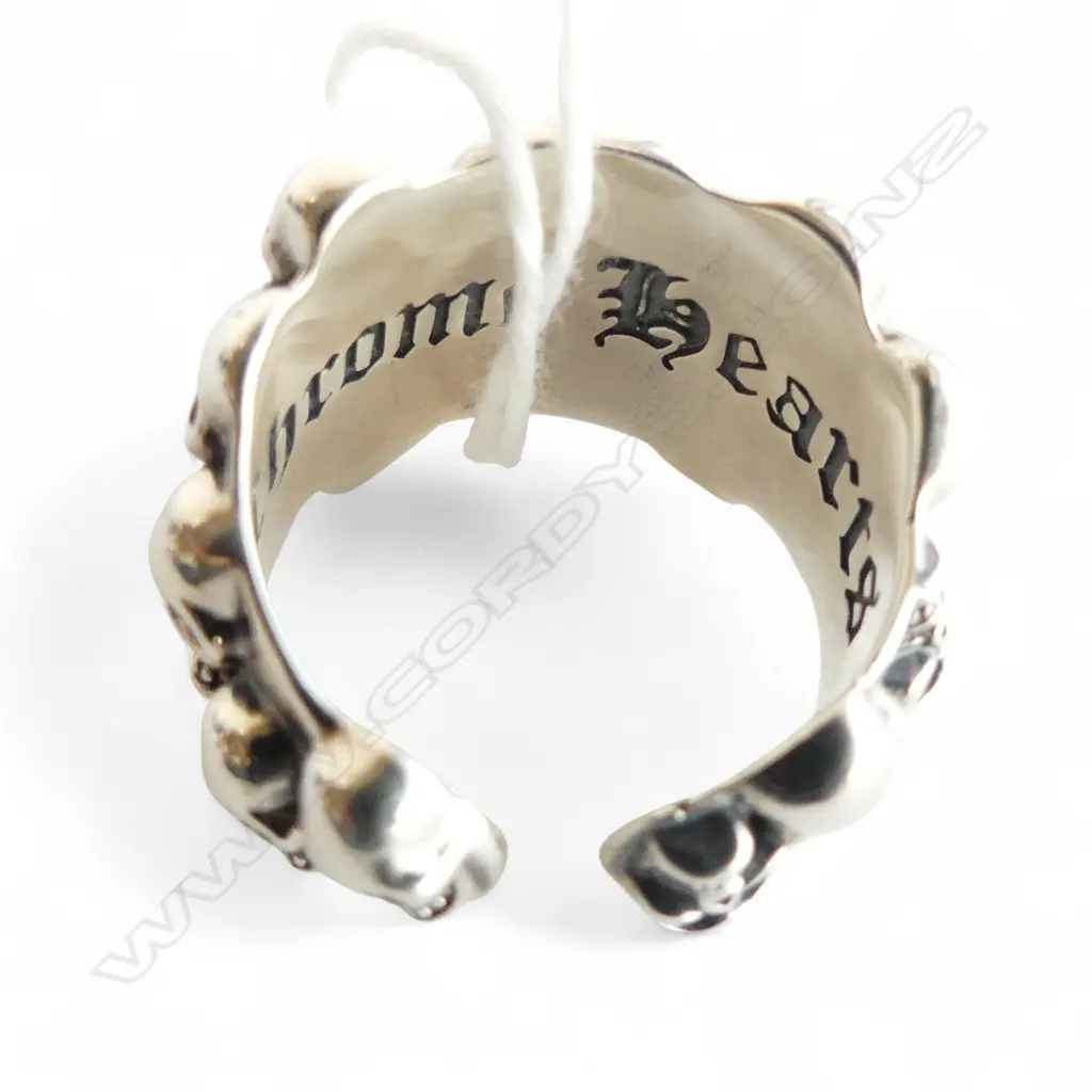 'CHROME HEARTS' 925 SILVER SKULLS RING, 14.8gms Image 1++