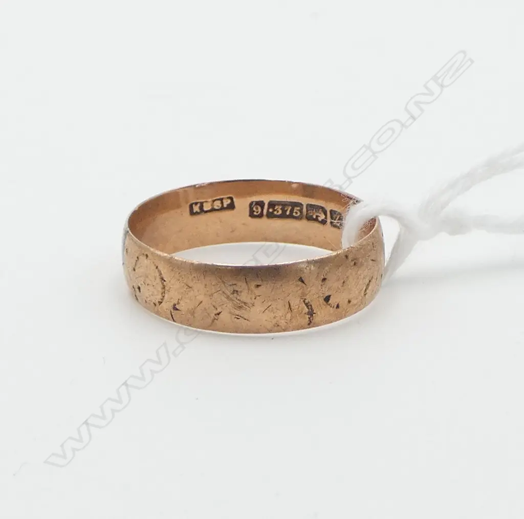 Birmingham 1924 9ct ROSE GOLD BAND RING  2.14gms SIZE O Image 1++