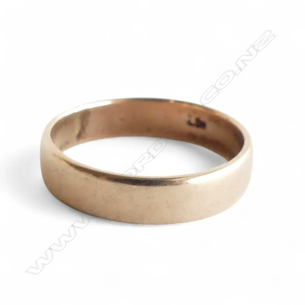 9ct ROSE GOLD VINTAGE BAND RING 2.35gms SIZE L Image 1++