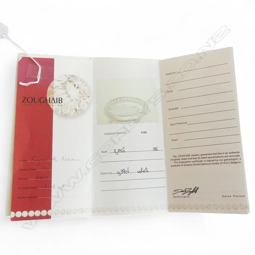 18ct GOLD & DIAMOND BAND RING 3.4gms SIZE K1/2 Image 1++