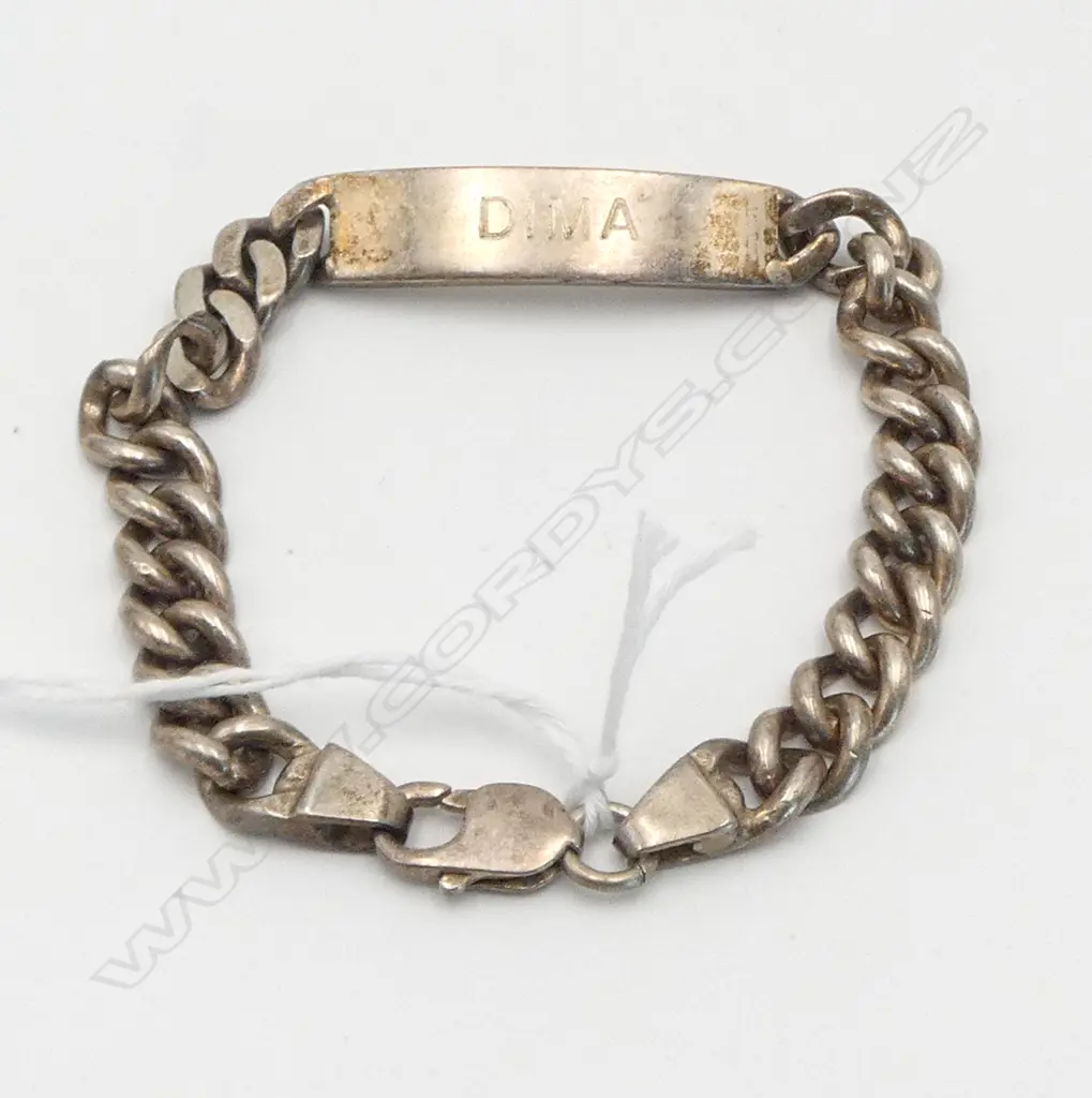 SILVER ID BRACELET 40gms engraved Image 1++