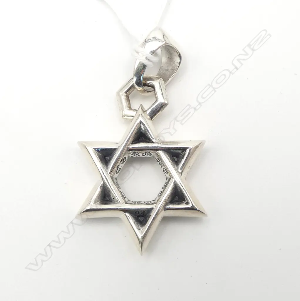 'CHROME HEARTS' 925 SILVER STAR PENDANT, 35mm dia 28gms Image 1++