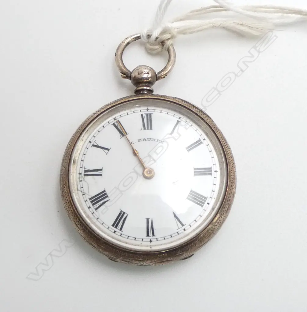 Birmingham  LADIES open face mid-size POCKET WATCH named C. MATHEY. Running. Key wind Image 1++