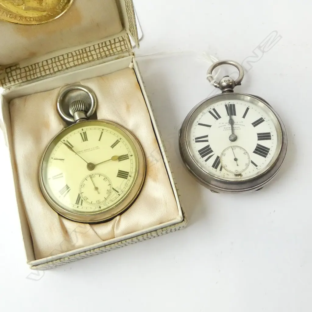 2 STG SILVER POCKETWATCHES Image 1++
