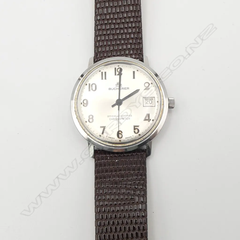 GENT'S SWISS BUCHERER (owned by Rolex) AUTOMATIC CHRONOMETER, TIME & DATE Image 1++