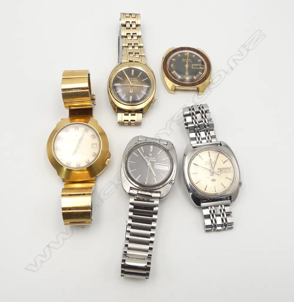 5 BULOVA 'ACCUTRON' GENT'S WATCHES apparently not working. As is Image 1++