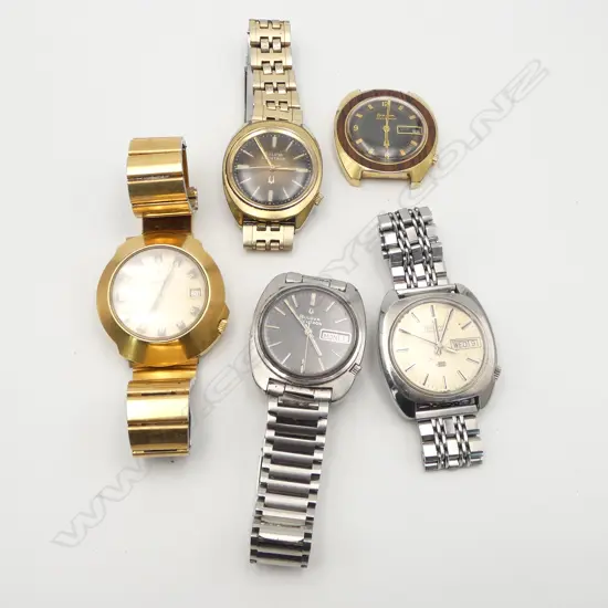 5 BULOVA 'ACCUTRON' GENT'S WATCHES apparently not working. As is