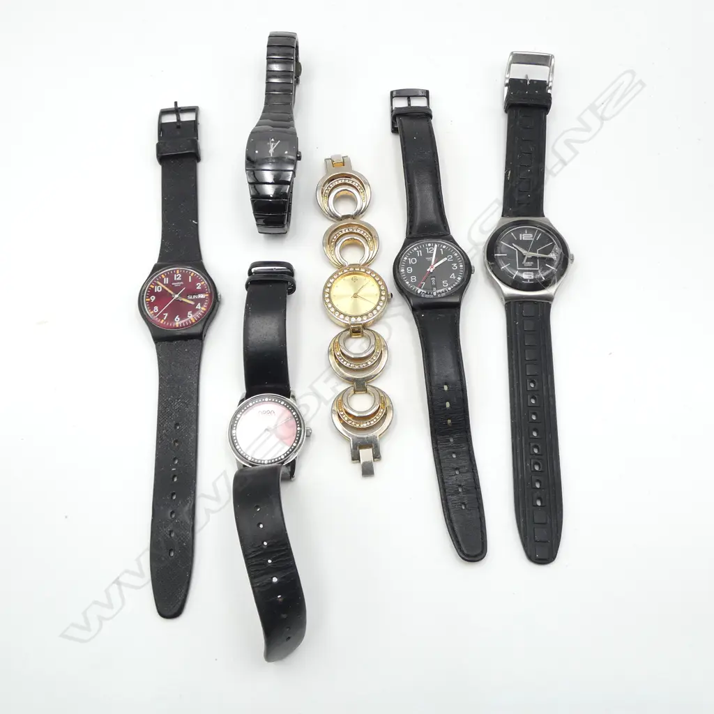 6 LADIES WRISTWATCHES; INCLDS 2 SWATCH plus RADO CERAMIC Image 1++