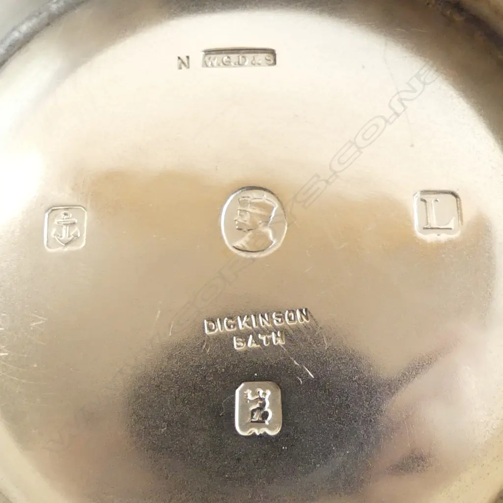 HEAVY FLARED SILVER BOWL Birmingham 1935 (Silver Jubilee Geo.V mark) 163gms Image 1++