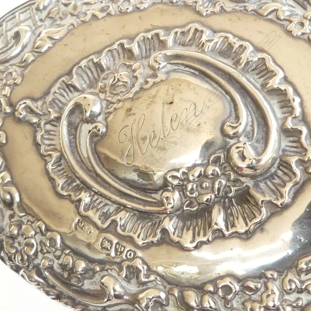 STERLING HAIRBRUSH CHESTER 1899 & CHRISTENING MUG 1891 55gms Image 1++